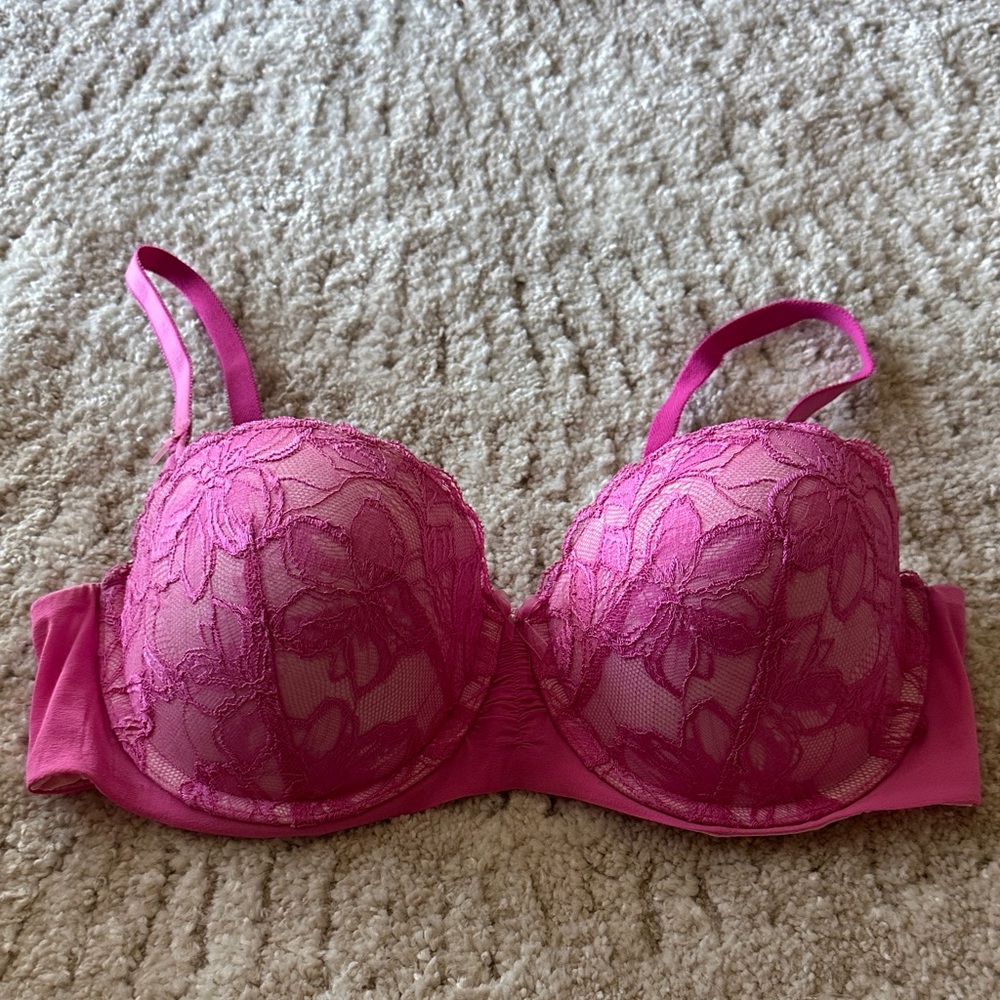 Victorias Secret Balconet Pink Lace Underwire Bra